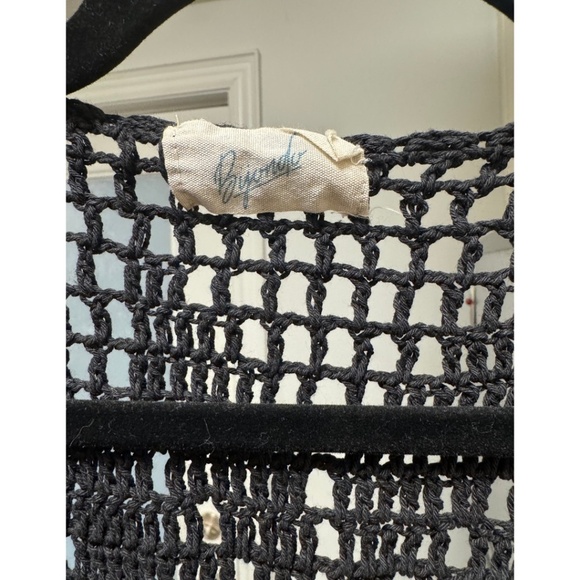 Made in Italy Black Crochet Beach Cover Up - Picture 6 of 6